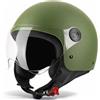 VINZ Duoro Casco Scooter / Moto Donna E Uomo | nelle taglie dalla XS-XXL | Jet con Visiera | Certificato ECE 22.06 | Disponibile in diversi colori - Verde
