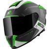 FC-Moto Moto Hawk EVO-X Casco, nero opaco/verde/bianco, S