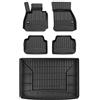 MOTOS Set di tappetini in gomma e tappetini per il bagagliaio per Mini Clubman II dal 2015 Migliorare il comfort di viaggio con tappetino antiscivolo auto 3D- tappetini per tutte le stagioni auto, pro