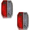 FKAnhängerteile 2 X lente aspoeck Flexi Point 1 Rosso/Bianco - Vetro di ricambio Nuovo - 18 - 8165 - 037