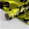 Generico Pellicola Abstract Yellow Military Camouflage Pellicola Car Wrapping Adesiva Rivestimento Auto LOLLOMOTO (76x50cm)