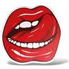 erreinge Sticker Sexy Bacio Labbra Bocca Adesivo Sagomato in PVC per Decalcomania Parete Murale Auto Moto Casco Camper Laptop - cm 30