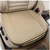 LIUNIAN Cuscino per seggiolino Auto Traspirante 1 Pezzo Coprisedile per Auto in Pelle con Carbone Attivo di bambù Universale Tappetino Anteriore per Auto, Coppia Beige