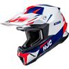 HJC, Casco Moto Cross C50 SLIDE White Blue Red MC21, M
