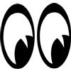 CRAFTIOS Bellissimi Adesivi per Auto con Motivo Moon Eye Art E Decalcomanie per Paraurti, Decalcomanie per Auto Moto 14 Cm * 13 Cm
