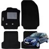 W-Parts SERIE 4 TAPPETI - TAPPETINI IN MOQUETTE NERI PER CLIO dal 2005 al 2012