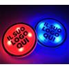 NewL 2 Pezzi Sottobicchieri LED Auto Logo Personalizzabili 7 Colori USB | Logo personalizzato, sottobicchieri LED RGB 7 colori, sensore luce/vibrazione, accensione al buio, per tutti i portabicchieri