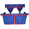 Generic Set completo di tende per camion blu con nappe rosse, adatte per DAF VOLVO SCANIA MAN MERCEDES RENAULT