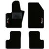 QUEMAR Tappetini Auto compatibili con 500X / Kit Tappeti in Moquette e Gomma su Misura (Set 2 Anteriori + 2 Posteriori)/ Ricami e Colori Personalizzati (Bordo Perla, 2 Ricami)