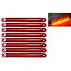 HULX Luci di Posizione per Auto, 10 Pezzi Indicatori di Direzione per Auto Indicatori di Direzione Laterali per Auto 12SMD LED 24V (Rosso)