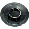 AUTOFORNITURE ITALIA SET 4 COPRIMOZZI BORCHIE COPPETTE NERE CON BORBO CROMATE PER CERCHI IN LEGA