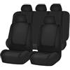 DANETI Coprisedili Auto, per Peugeot 106 107 205 206 207 208 301 306 307 Fodere Anteriori E Posteriori Poliestere Traspirante Impermeabile Coprisedili Auto Accessori,Black