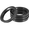 HESHUWEN Anelli di Centraggio Auto 4 Pezzi da 71,5 mm a 54,1 56, 57, 60, 66,6 67,9 Anelli centrici for mozzo di centraggio Pneumatici for Auto Neri(71.5mm to 56.6mm)