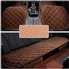 GUOCU Coprisedile Universale Auto Anteriori Super Soft Confortevole Traspirante PU Protezione per Sedile Auto,Caffè,Sedile anteriore e set sedile posteriore