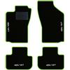 QUEMAR Tappetini Auto per Alfa Romeo 147, Bordo V.Acido, 4 Ricami | 2000-2012 / Kit Tappeti Moquette e Gomma su Misura / Set 2 Anteriori + 2 Posteriori / Ricami e Colori Personalizzati