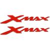 labelbike - 2 Adesivi 3D Moto Scooter Scritta XMAX in Resina Compatibile con Yamaha XMAX - Colore Rosso