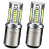 Ruiandsion BA20D Luce frontale per motocicletta a LED, Lampadine AC/DC 10-30V,12V,24V,1200LM,Fari Alto-Basso 2016 69 Chip SMD Sostituzione per Moto,Moped,Scooter,ATV,Bianco (2 pezzi)