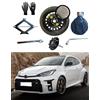D'ANGELO 1988 Kit Ruotino di Scorta 18 compatibile con Toyota Yaris GR con Cric, Chiave, Vite, Guanti e Sacca