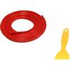 Baceyong fai da te accessori per la modanatura degli interni per auto, nastro per la modanatura degli interni per auto, universale, 5m ABS 3D, con strumento - rosso