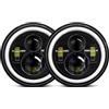 SGHFUVE Fari Anteriori 2 Pezzi Universale 7 Pollici Led Auto Moto Faro DRL H4 Faro 7 faro Per Mazda Per Miata Per Mx-5 MX5 RX-7 Faro Proiettore(2 Piece)