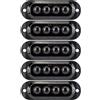 IGTOPS Luce laterale di delimitazione 12/24V Luce laterale per rimorchi Illuminazione per camion, camper, roulotte (Giallo con lente affumicata, 4*LED, 5 pezzi)