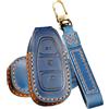 ATFIGII Custodia Chiave compatibile con Ford Kuga MK2 Puma Focus MK3 MK4 C-Max B-Max Fiesta Mk8 ST Line Guscio per la chiave B Blu