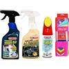 Ma-Fra Kit Trattamento Auto Interno ED Esterno. FLASH pulitore con spazzola- Trattamento 3IN1 TESSUTI- PLASTICHE,INSIEME 7 PANNI MICROFIBRA MULTIUSO 30x35 cm