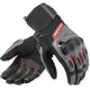 REV'IT! Revit Sand 5 H2O Guanti da moto impermeabili, nero/grigio/rosso, 3XL