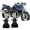 CQRBNE Fari Per Moto Per Kawasaki Per Ninja ZX6R ZX600P 2007 2008 Fari Anteriori LED H11 20000LM 120W 3570 CSP Lampadine CANBUS Bianche 6000K Per Moto Faro Per Moto(2PCS Moto Headlight)