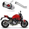 DOMINATOR Terminale di Scarico Marmitta Silenziatore GP compatibile con MONSTER 821 2018-2021