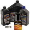 GZM Kit Tagliando Spectro Olio Motore 20W-50 + Primaria + Cambio + Filtro Olio Nero + Candele x Harley Dyna Softail Touring V-Rod dal 1999 al 2017
