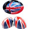 uvcany MINI R55-R61 Coperture per specchietti laterali per porta auto Mini Cooper One/S/JCW serie R R55 R56 R57 R58 R59 R60 R61(Union Jack blu, Per specchio pieghevole elettricamente)