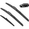 Autopixl Tergicristalli compatibili con Honda CR-V CR V CRV 2a generazione RD2 Silicone 2001-2006 Parabrezza anteriore posteriore Parabrezza Accessori for finestrini Ricarica (Color : Front Rear, Size : LH