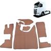 Generisch Tappetini per camion DAF XG, XG+, colore marrone, copertura automatica a tunnel, in ecopelle, accessori per interni, decorazione per camion, sedile passeggero non ammortizzato, con sedile passeggero
