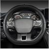 Mcrnwbip Coprivolante Auto Per Citroen Per C3 II III 2009-2020 Per C3 Per AIRCROSS 2017-2021 Per Berlingo 3 Per C4 Per Picasso 2 Coprivolante Tipo D Copri Volante(All Black)