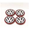 Volkswagen Aktiengesellschaft Set Coprimozzi Cromato/Rosso VW Golf 7 VII GTI R32 Originale 5G0601171BLYC, 2015-2017