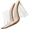 TOGEVAL Sandali Tacchi Alti da Donna Estivi Eleganti in Pvc Trasparente Suola Antiscivolo Comoda e Punta Aperta per Occasioni Moda