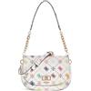 GUESS borsa a tracolla Emelie Logo Flap Shoulder Bag Multi Logo bianco