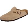 Birkenstock Boston Taupe Plantare Morbido Pelle Scamosciata