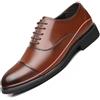 DAO-UPPSE Scarpe eleganti con rialzo da uomo, in pelle, con rialzo di 6 cm, scarpe formali da lavoro con punta rialzata invisibile(Brown,45 EU)