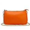 Chicca Borse Borsetta da donna in pelle, borsa a tracolla clutch pochette (Viola)