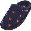 HAFLINGER Flair Valentine Pantofole Ciabatte Lana Cotta Motivo a Cuore, antracite., 37 EU