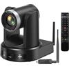SynthMeet Telecamera PTZ 4K con tracciamento automatico AI, wireless/USB 3.0/LAN, zoom 12x, correzione automatica della luce, supporto scheda TF, telecamera PTZ 4K per chiesa, istruzione, conferenze, funziona