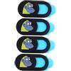 BESTonZON 4pezzi Copertura Webcam Cartoon Per Laptop Set Protezione Privacy Per Online Facile e Chiudere Adesivo Resistente