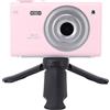 Generic Fotocamera Digitale Compatta con Zoom 16X 4K per Fotografie di Viaggio con Flash a Doppia Fotocamera, Vlog con Messa a Fuoco Automatica da 64 MP per Principianti (PINK)