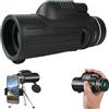 BUFANGE Cannocchiale 120X100 Cannocchiale a lungo raggio Telescopio monoculare con supporto per smartphone per il birdwatching