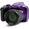 Minolta Pro Shot - Fotocamera digitale HD da 20 megapixel, zoom ottico 67x, video Full HD 1080p e scheda SD da 16 GB, colore: Viola