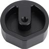 Acouto Adattatore in Lega di Treppiede in Lega di Alluminio Adattatore RV Serratura Tripode Staffa per Antenna Satellitare con Design Leggero Ad Alta Resistenza per Veicolo Campeggio (BLACK)