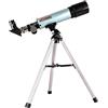 HAILM Telescopio Astronomico 360Mm Lunghezza Focale 50Mm Apertura Per Bambini E Principianti Con Materiale in Lega Alluminio Treppiede, Facile Da Installare E Utilizzare, Osservare La Luna
