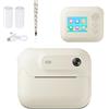 Sxhlseller Camera di Stampa Istantanea per Bambini, 48 MP 1080p HD Kids Digital Camera 6x Zoom, Toddler Instant Cam Stampa Foto con Gioco MP3 per Regali di Compleanno di Natale (bianco panna)